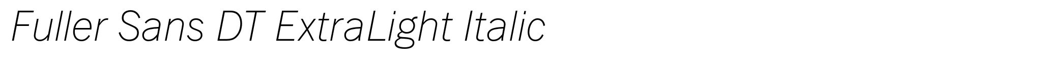 Fuller Sans DT ExtraLight Italic image